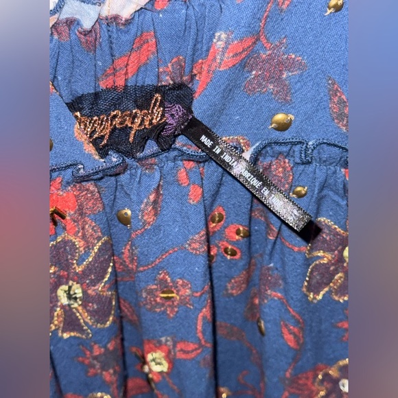 NEW Free People All the Jewels blue floral beaded maxi dress embellished - Picture 7 of 11